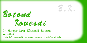 botond kovesdi business card