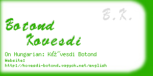 botond kovesdi business card